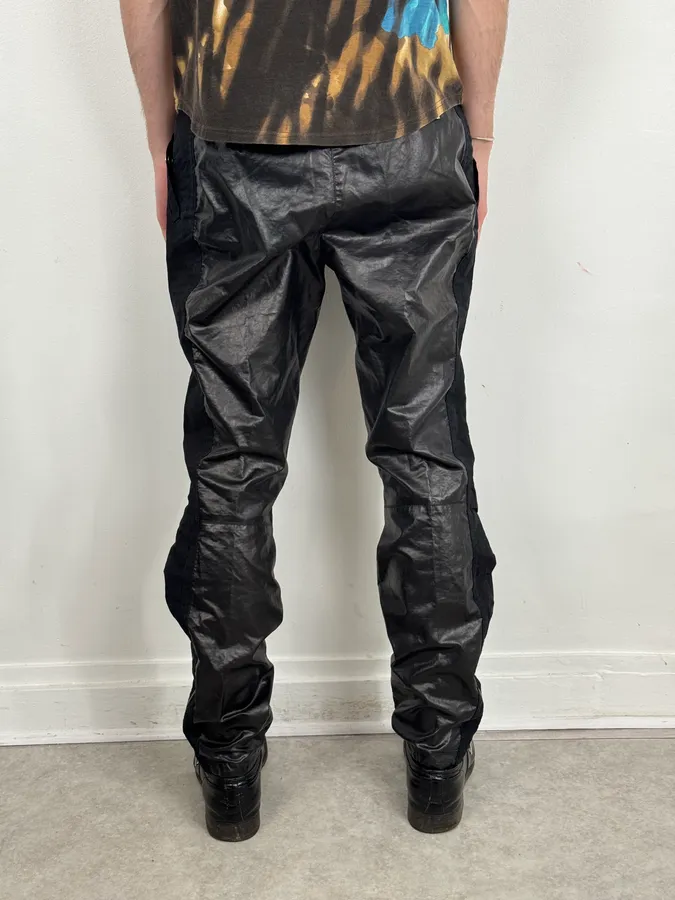 AW2020 Dries Van Noten Black Biker Pants - Image 3