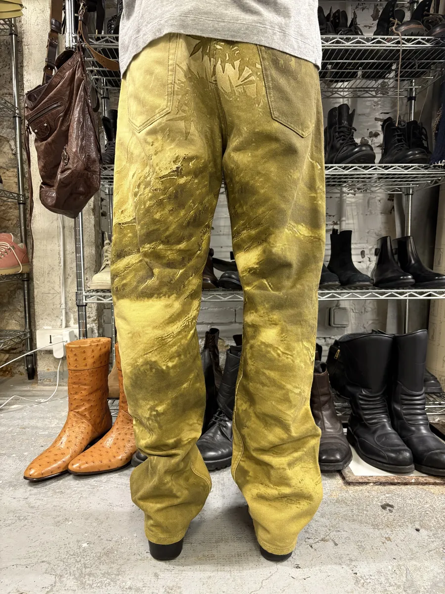 AW2020 Dries Van Noten Tiger Gold Pants - Image 6