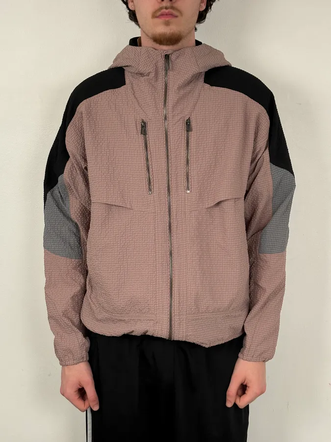 AW2020 Emporio Armani Rose Nylon Windbreaker Jacket - Image 2