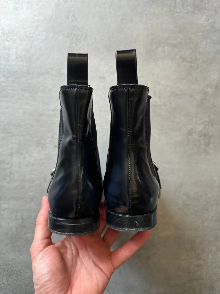 AW2020 Jil Sander Black Strapped Leather Boots - Image 6