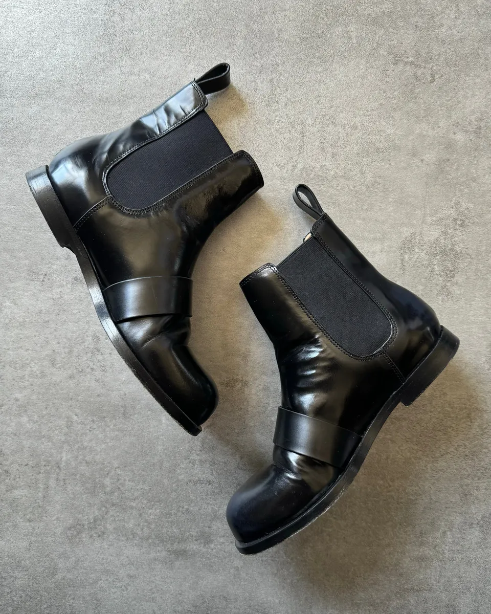 AW2020 Jil Sander Black Strapped Leather Boots - Image 7