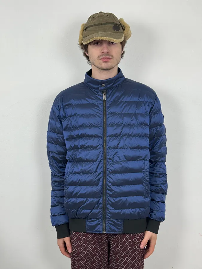 AW2020 Prada Black & Navy Reversible Puffer Hooded Jacket - Image 5