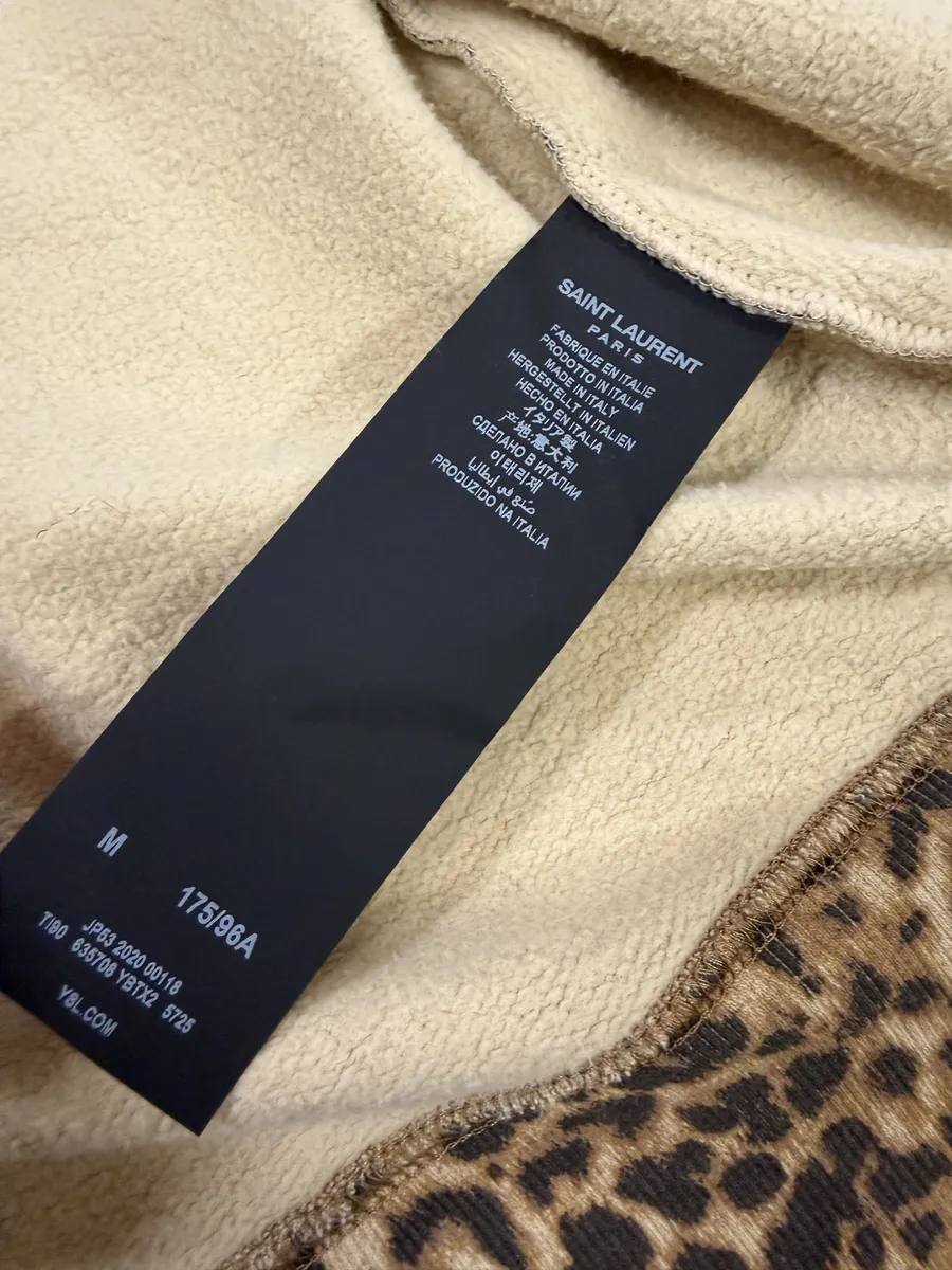 AW2020 Saint Laurent Leopard Zip-up Hoodie - Image 10