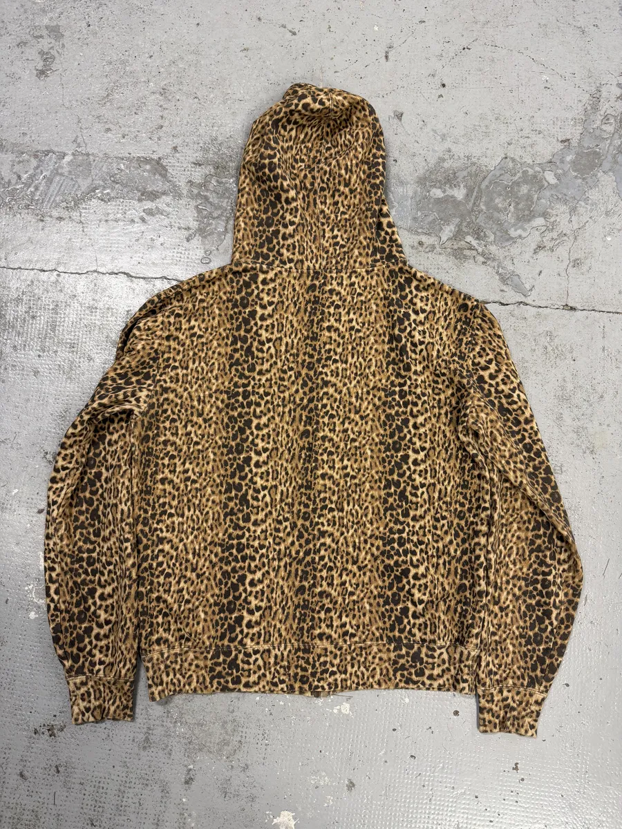 AW2020 Saint Laurent Leopard Zip-up Hoodie - Image 4
