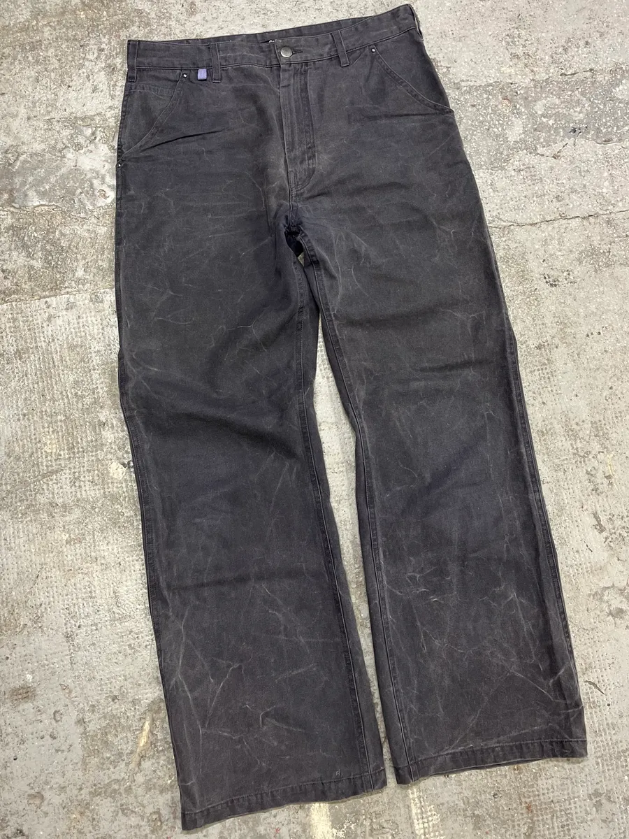 AW2021 Acne Studios Grey Stonewashed Carpenter Pants - Image 2
