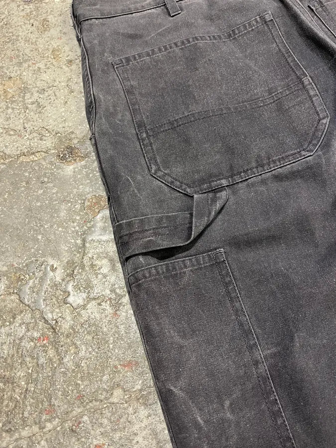 AW2021 Acne Studios Grey Stonewashed Carpenter Pants - Image 3