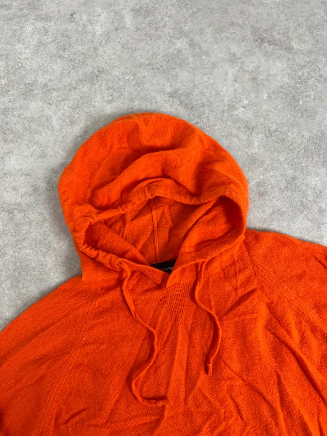 AW2021 Emporio Armani Orange Cashmere Light Hoodie - Image 5