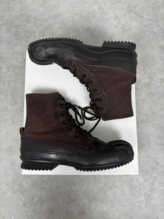 AW2021 Maison Margiela Brown Cargo Army Boots - Image 3