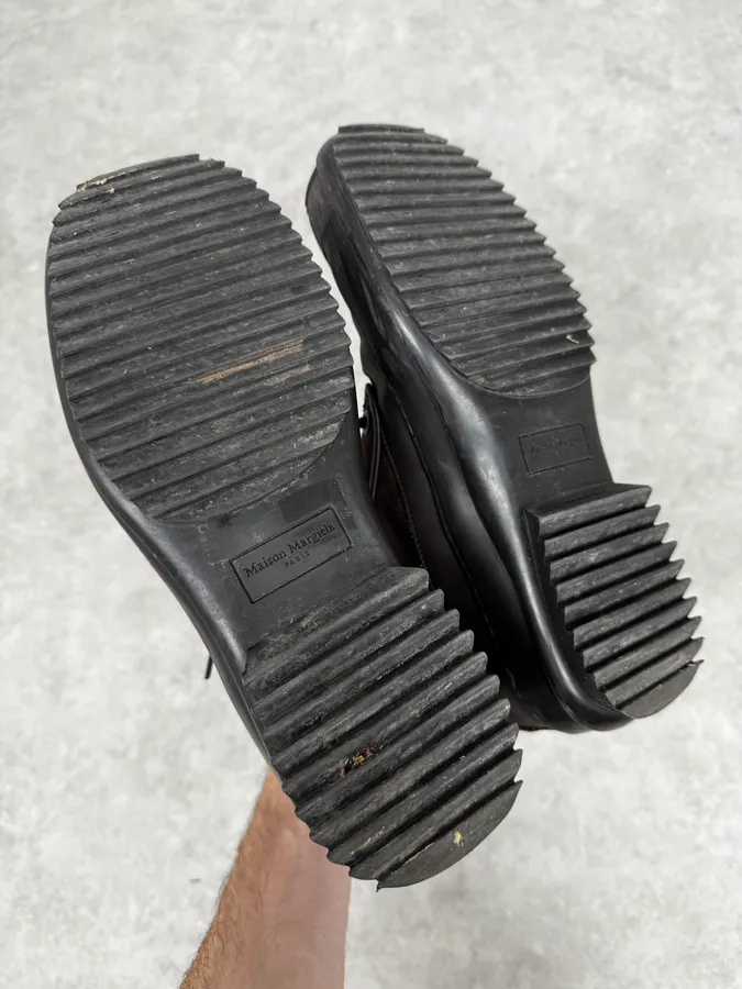 AW2021 Maison Margiela Brown Cargo Army Boots - Image 6
