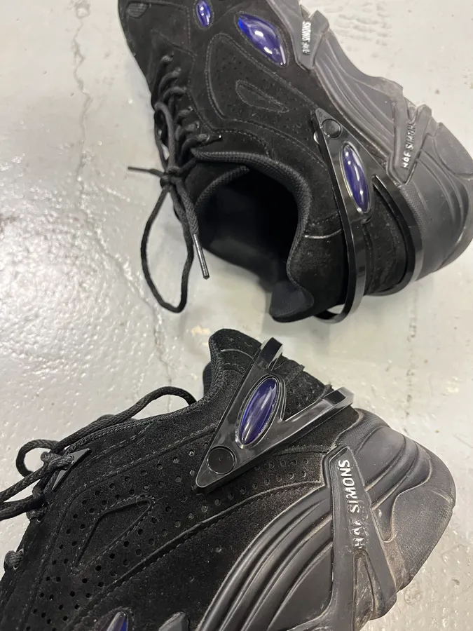 AW2021 Raf Simons Cylon Black Suede Leather Sneakers - Image 5