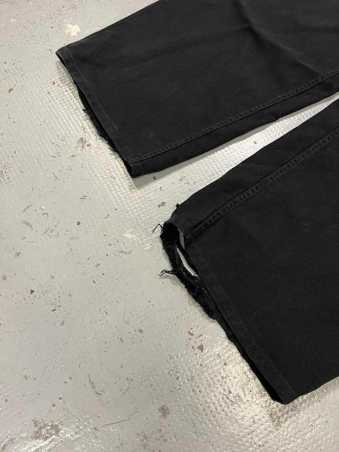 AW2022 Balenciaga Hybrid Denim & Cotton Oversized Black Jogger Pants - Image 7