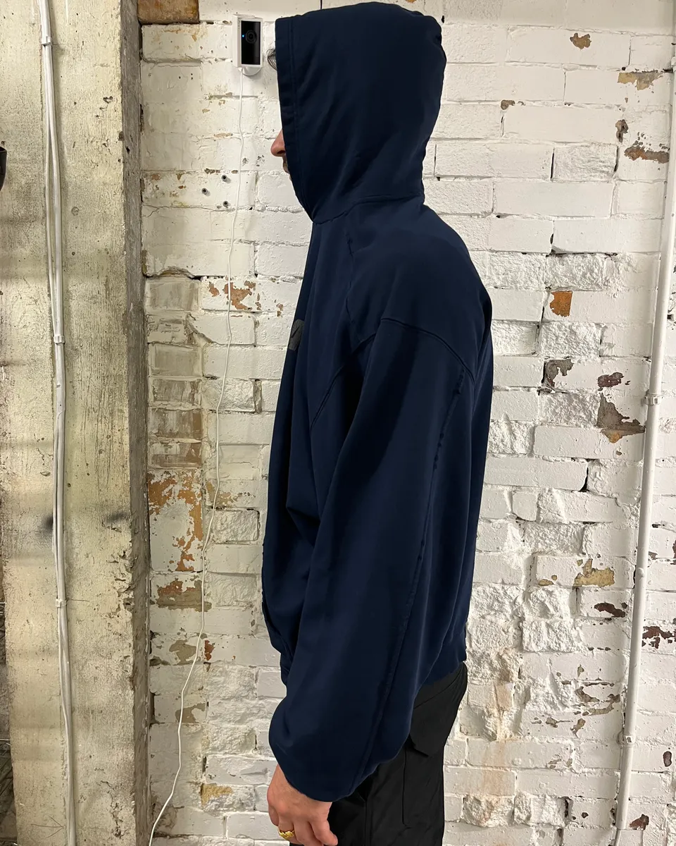AW2022 Balenciaga Oversized Navy Hoodie by Demna - Image 3