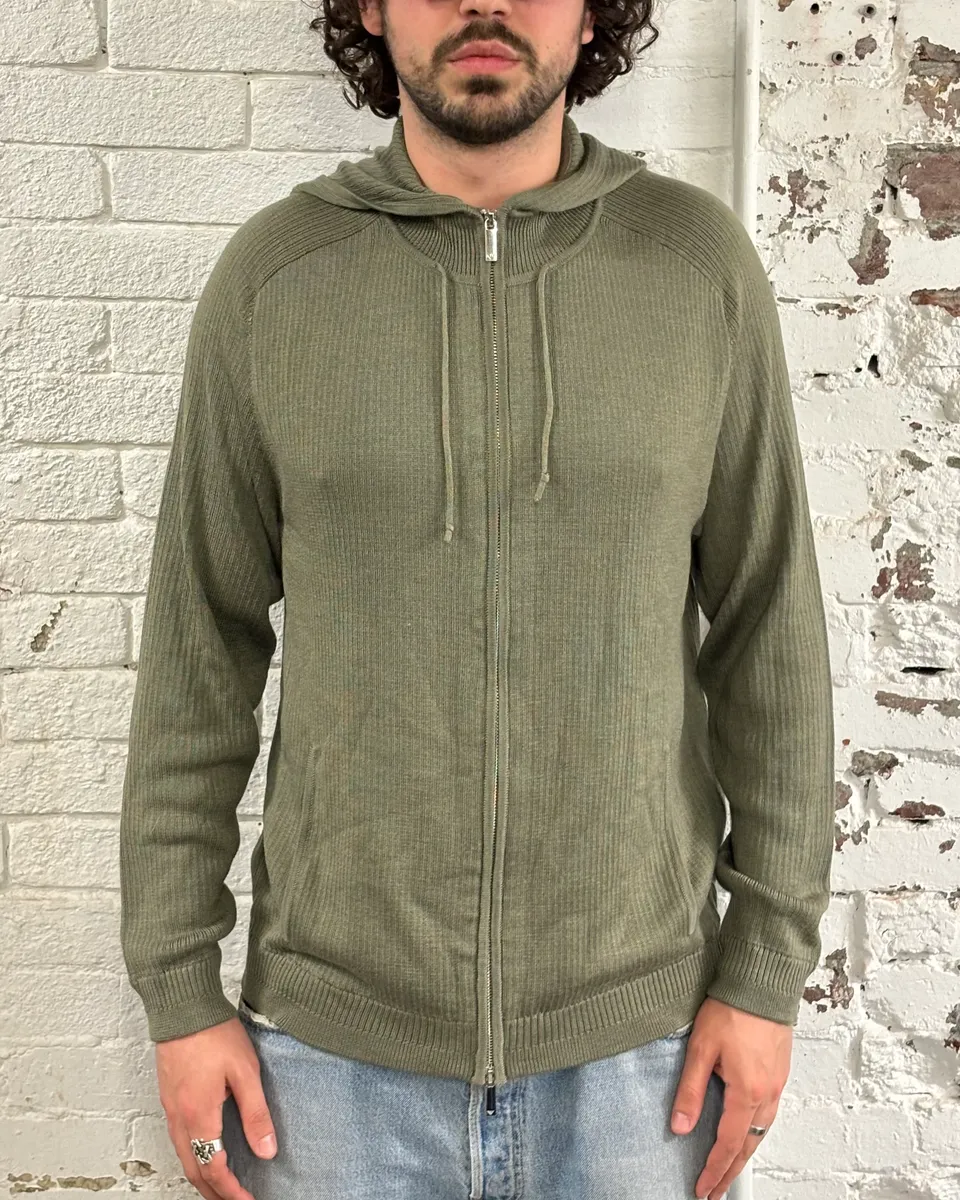 AW2022 Emporio Armani Green Light Zip-up Hoodie - Image 2