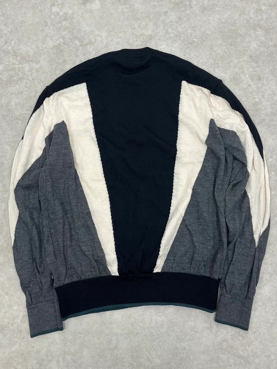 AW2022 Emporio Armani Shape Black & White Wool Sweater - Image 5
