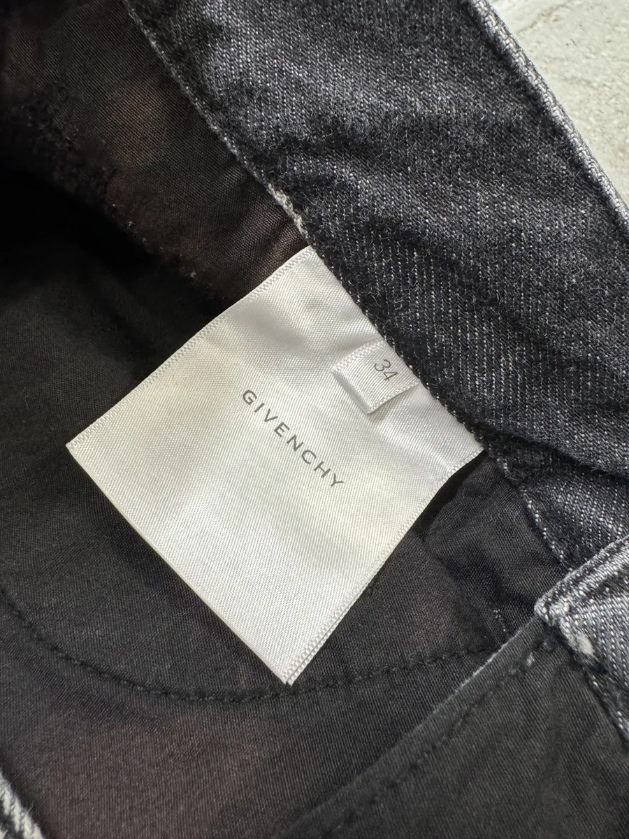 AW2022 Givenchy Distressed Monochrome Slim Jeans - Image 11