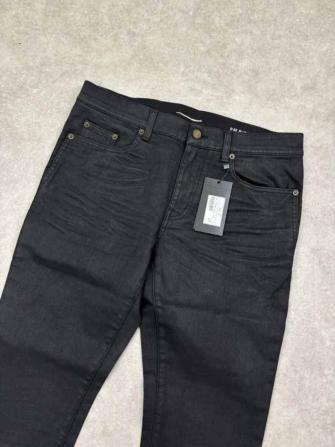 AW2022 Saint Laurent Black Slim Denim Jeans - Image 5
