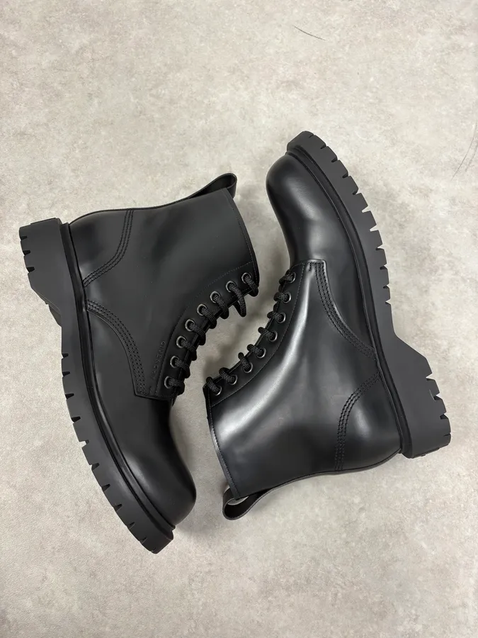 AW2023 Givenchy Black Leather Combat Boots by Matthew Williams - Image 8