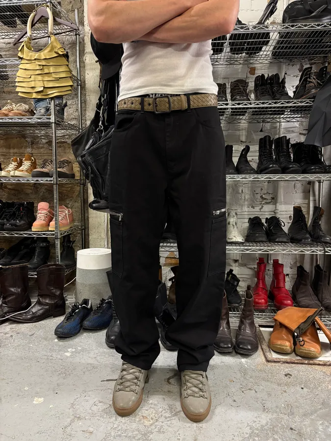 AW2023 Givenchy Black Multi Zips Cargo Pants - Image 2