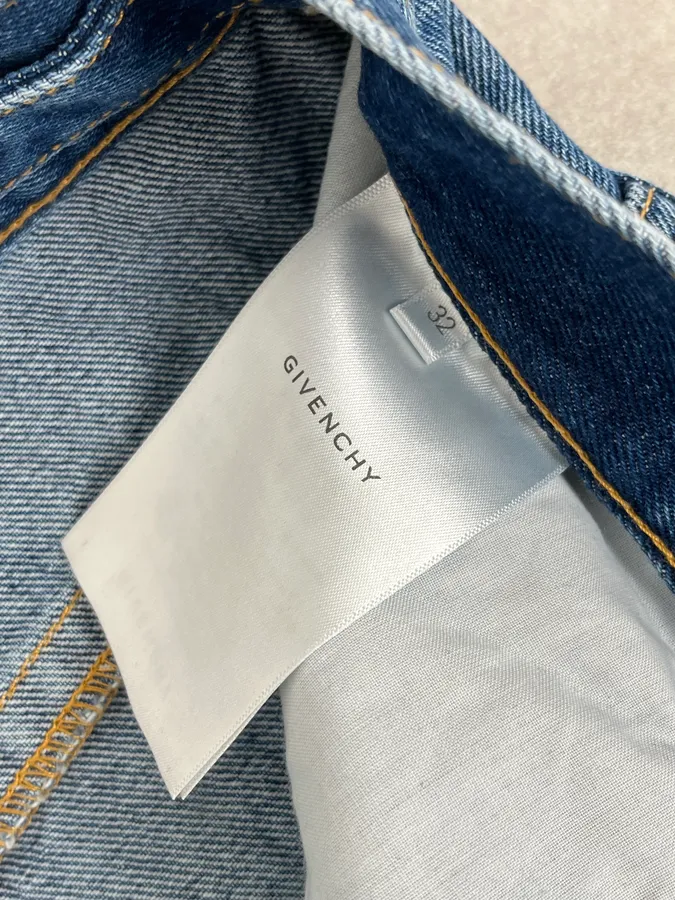 AW2023 Givenchy Indigo Blue Cargo Denim Jeans By Matthew Williams - Image 13