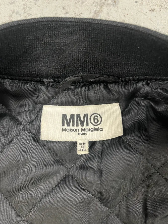 AW2023 Maison Margiela Black Leather Bomber Jacket - Image 8