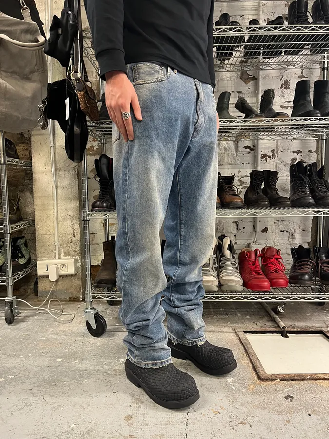 AW2023 Maison Margiela Signature Faded Blue Denim Jeans - Image 3