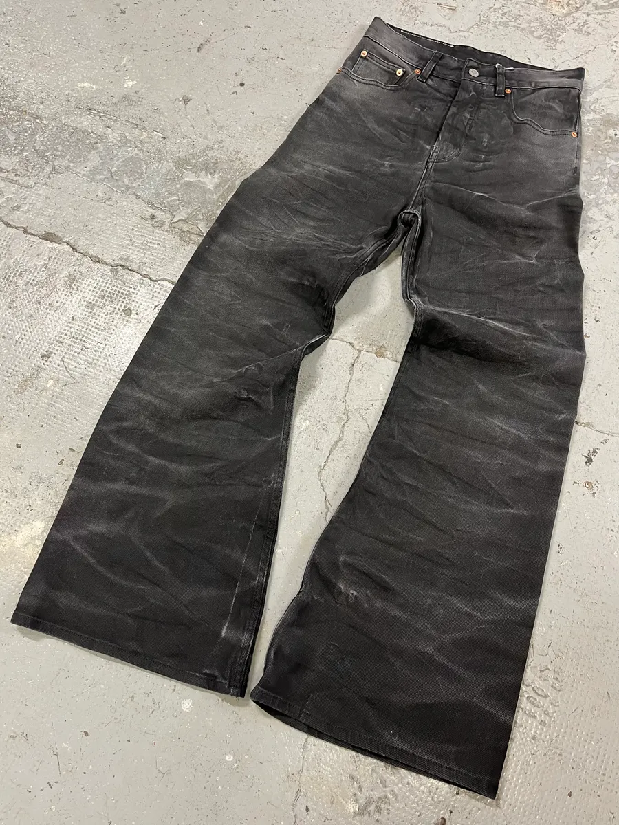 AW2023 Margiela MM6 Black Washed Bootcut Jean - Image 6