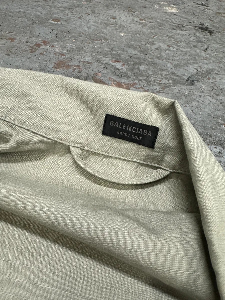 AW2024 Balenciaga Beige Military Ripstop OverShirt - Image 9