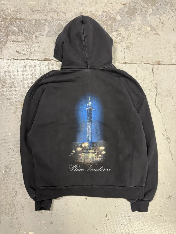 AW2024 Balenciaga Vogue Place Vendome Black Zip-up Hoodie - Image 5