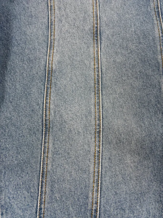 AW2025 Mugler Spiral Oversized Blue Denim Jeans - Image 10