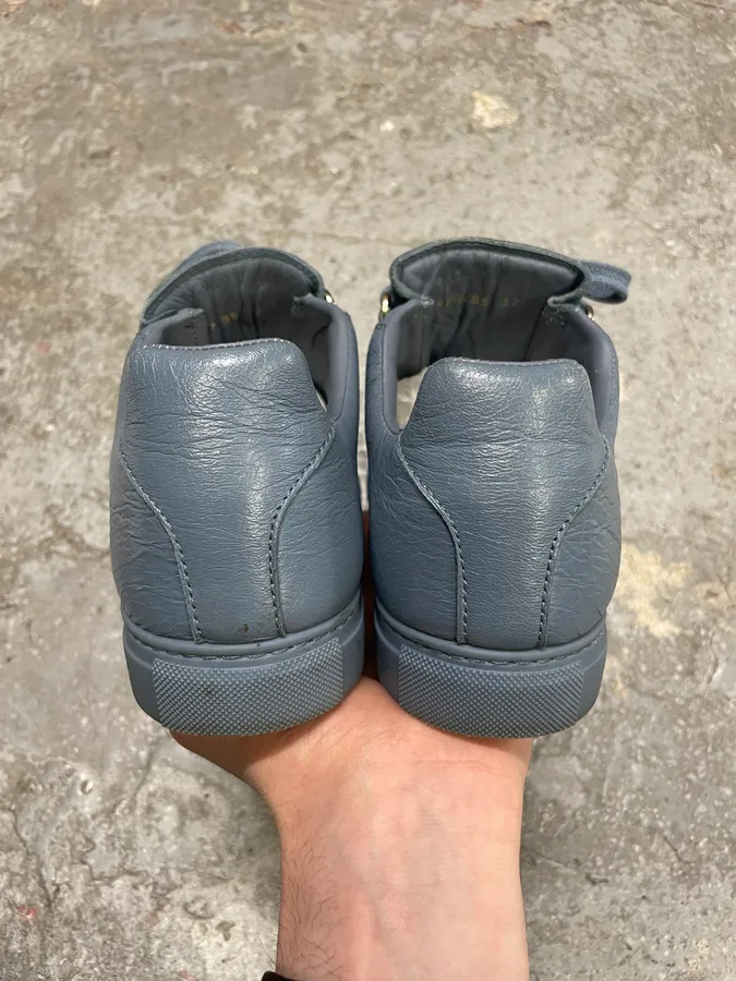 Balenciaga Arena Baby Blue Low Leather Shoes - Image 7