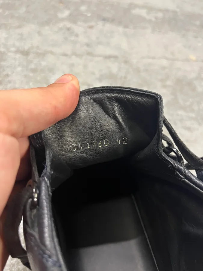 Balenciaga Arena Black Grain Leather High Sneakers - Image 3