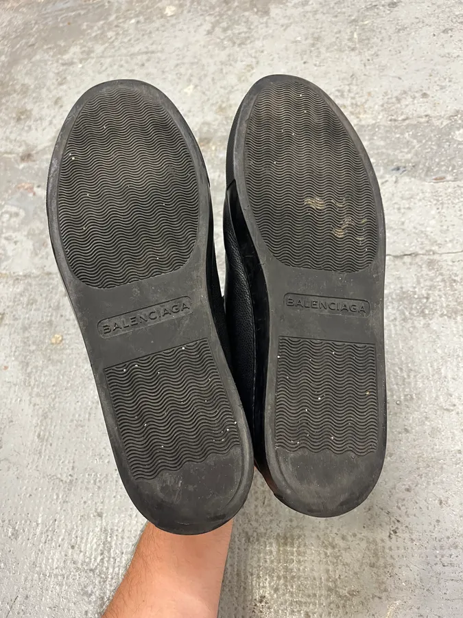 Balenciaga Arena Black Grain Leather High Sneakers - Image 8