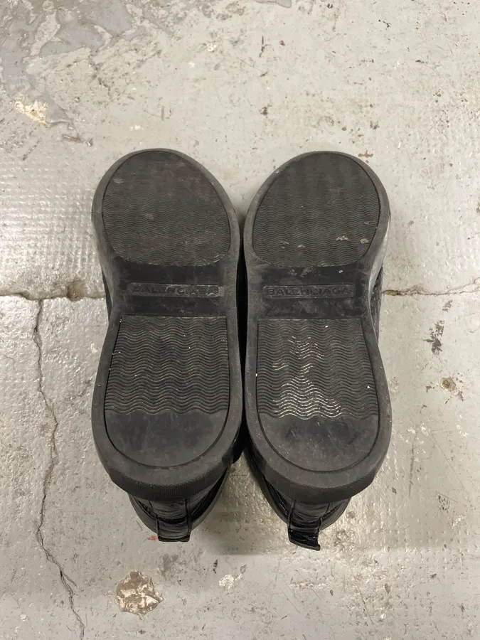 Balenciaga Arena Black High Leather Shoes - Image 8