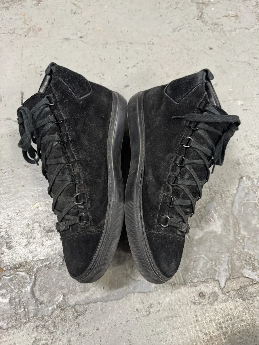 Balenciaga Arena Black High Suede Leather - Image 4