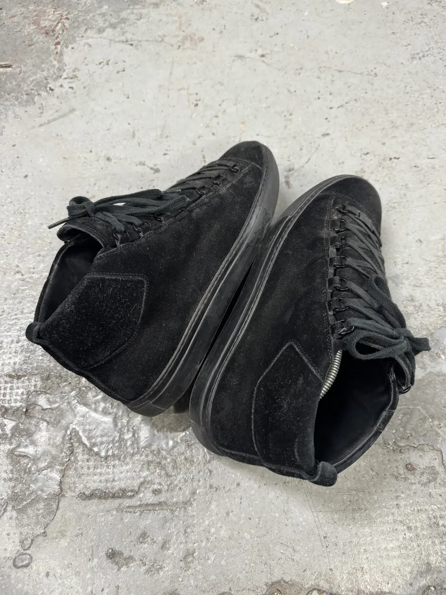 Balenciaga Arena Black High Suede Leather - Image 7