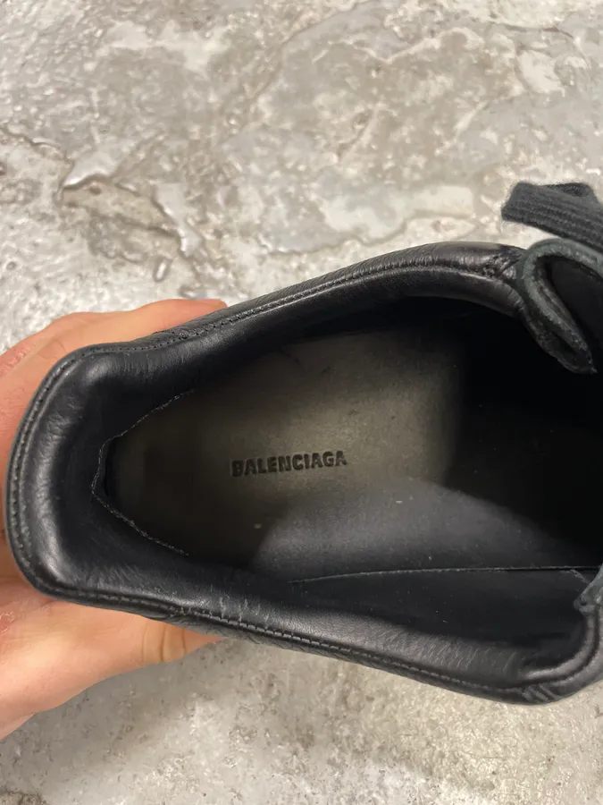Balenciaga Arena Black Leather Low Shoes - Image 9
