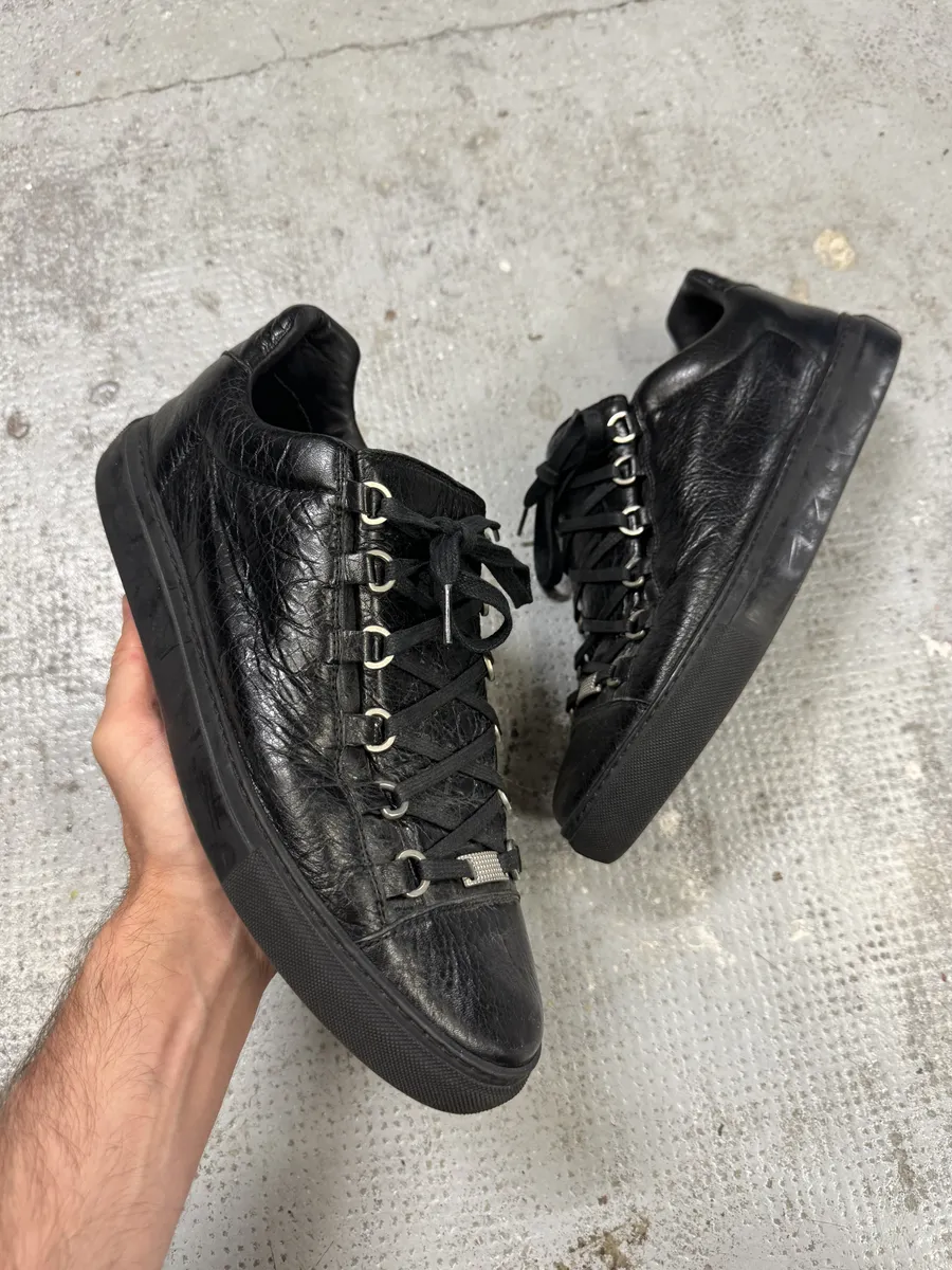 Balenciaga Arena Black Leather Sneakers