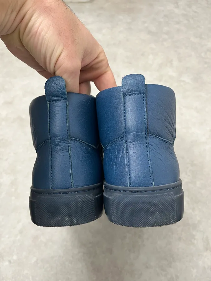 Balenciaga Arena Blue High Leather Sneakers - Image 7