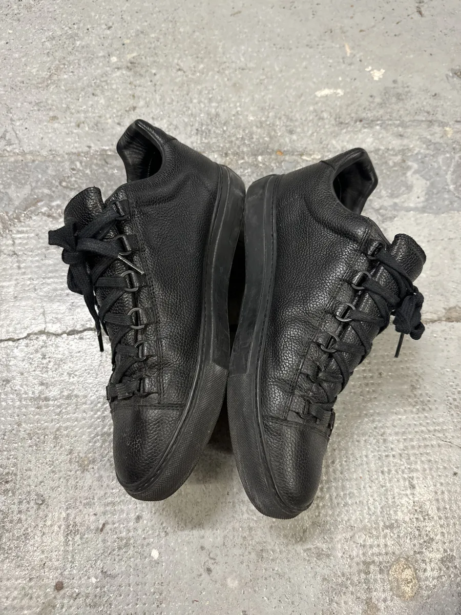 Balenciaga Arena Grained Leather Sneakers - Image 3