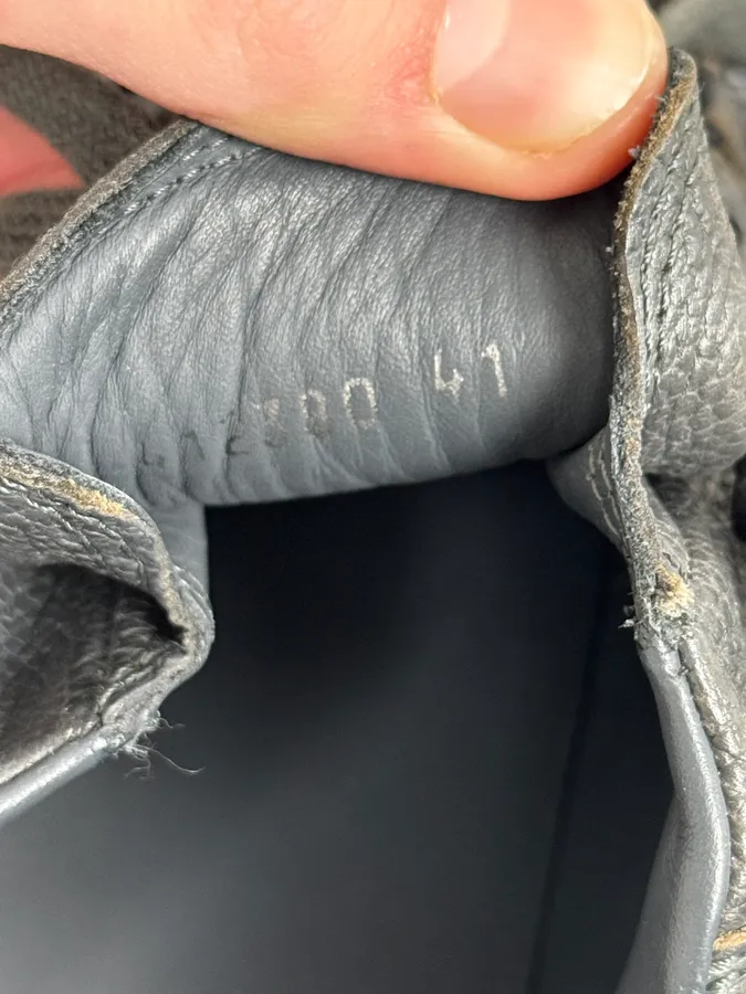Balenciaga Arena Grey Grained Leather Sneakers - Image 8