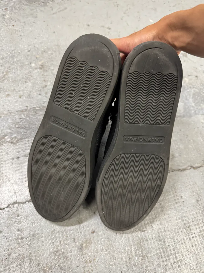 Balenciaga Arena Grey High Leather Sneakers - Image 9