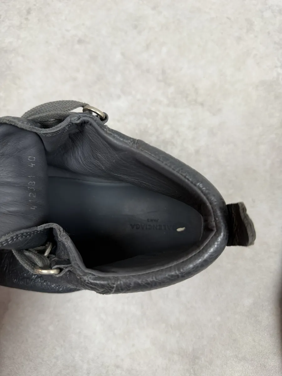 Balenciaga Arena Grey Leather High Sneakers - Image 10