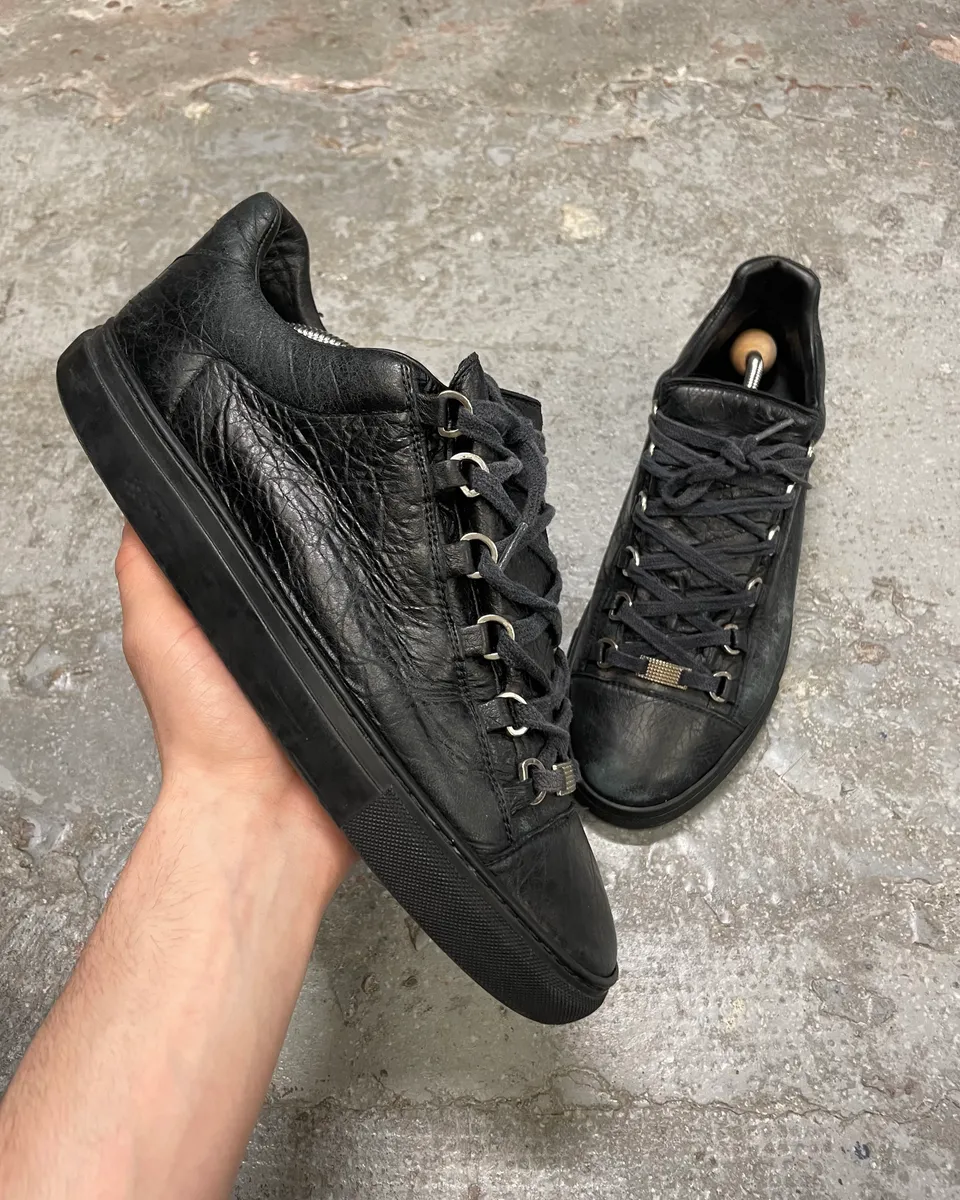 Balenciaga Arena High Black Leather Shoes