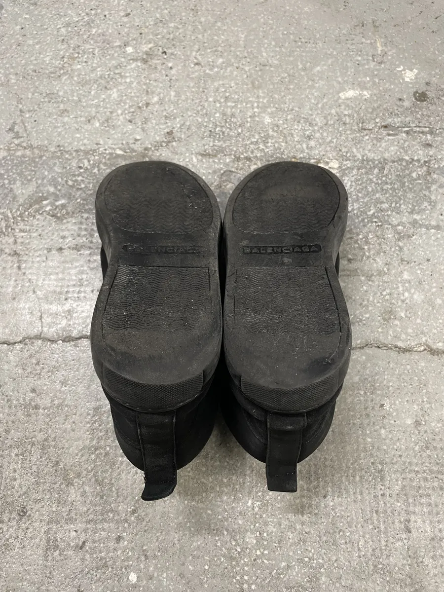 Balenciaga Arena High Black Suede Leather Sneakers - Image 9