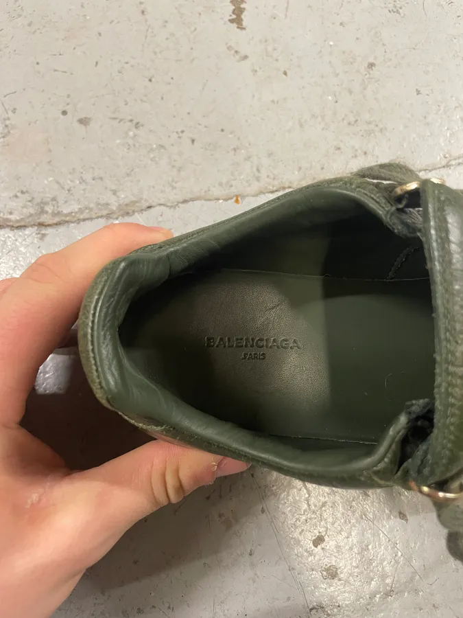 Balenciaga Arena Khaki High Leather Shoes - Image 10