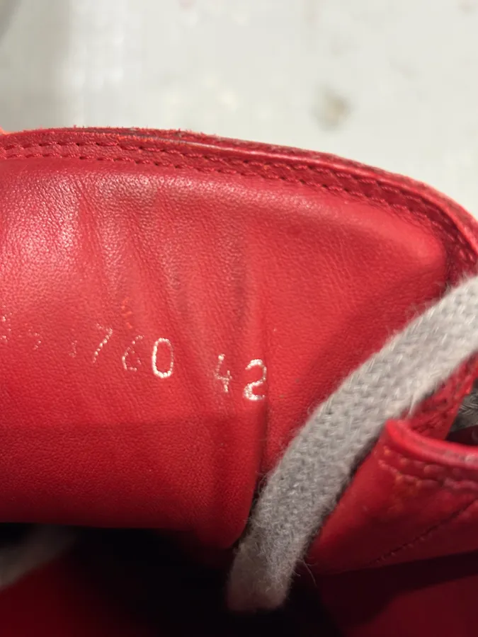 Balenciaga Arena Red & Grey High Top Sneakers - Image 10