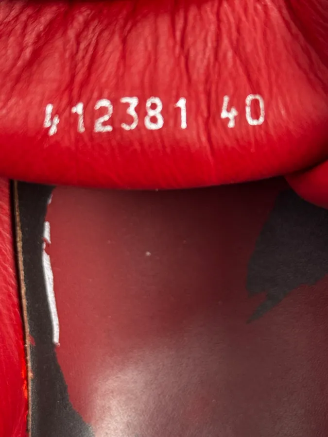 Balenciaga Arena Red High Leather Sneakers - Image 9