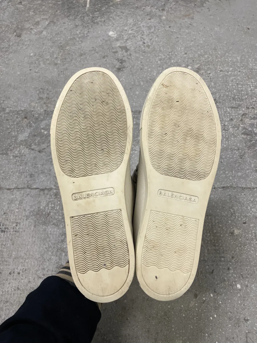 Balenciaga Arena White High Leather Shoes - Image 4
