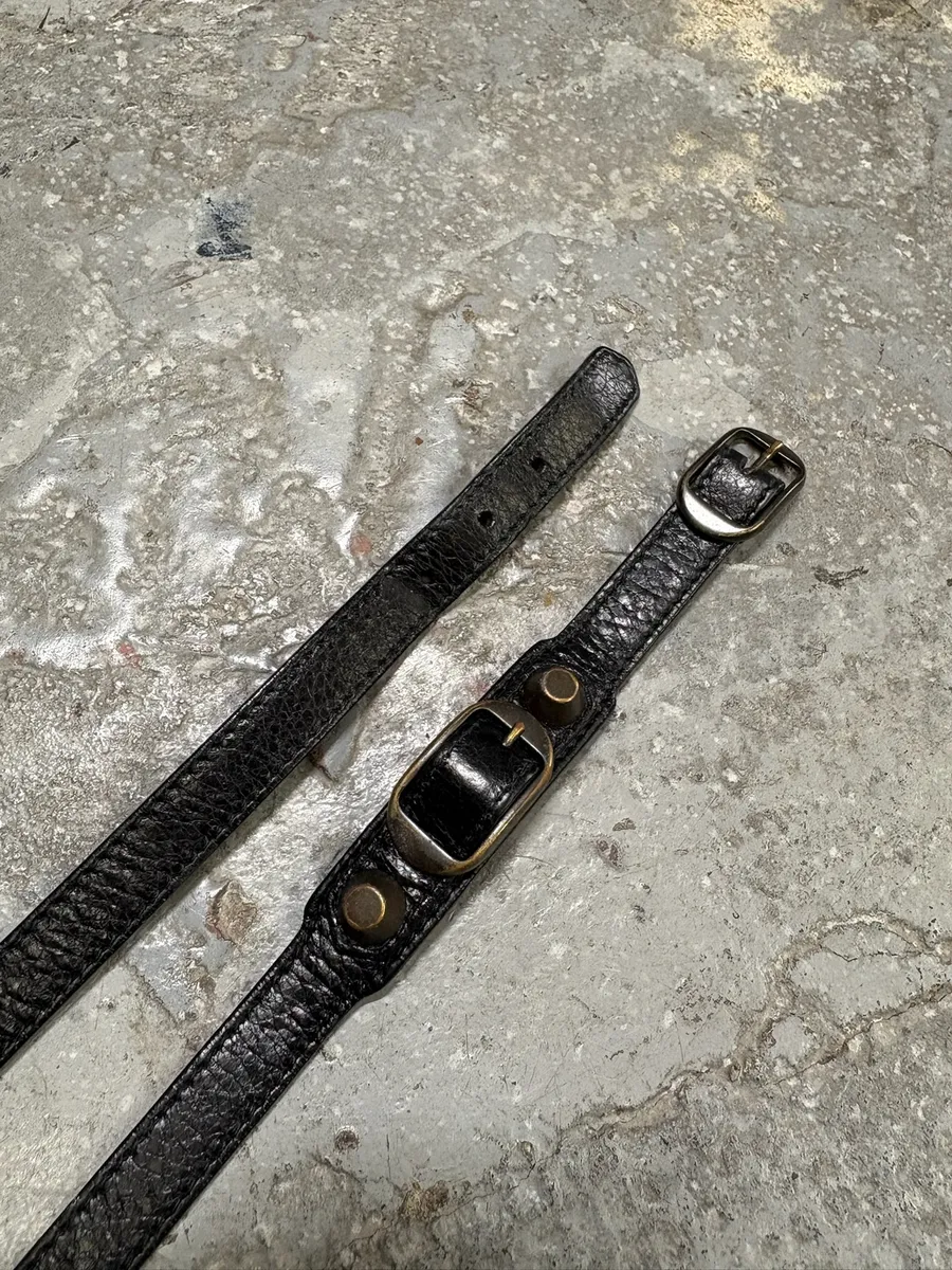 Balenciaga Black City Studded Leather Bracelet - Image 2