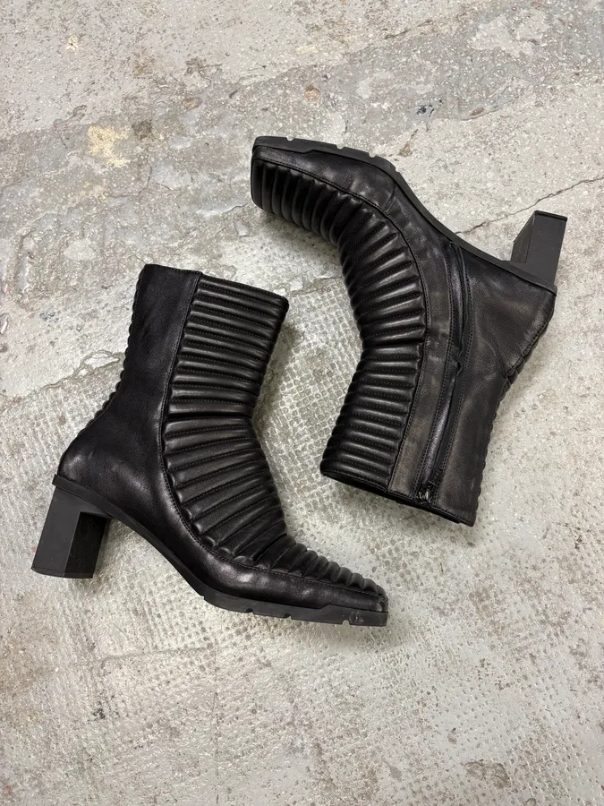 Balenciaga Black Motorcycle Biker Boots - Image 6